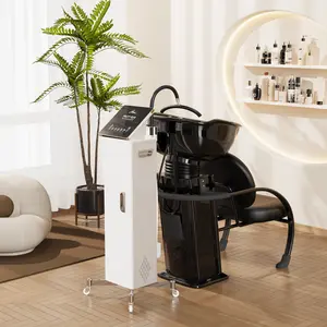 Baasha All-in-one Mobile Head Spa Equipment with Water Circulation System, Shampoo Bowl Waterfall Head Spa with Light Therapy Function, Portable Hair Spa Waterfall Equipment