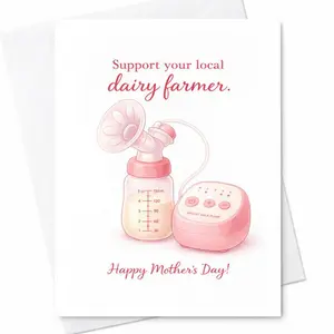 Funny Mom Duck Mothers Day Card (Multiple Options) Cute Duck Mom Gift Just A Mom Ducks In A Row Humor Card Motherhood Chaos Mom Life Card Funny Mom Gift From Daughter Son 5 x 7 Inch Greeting Card with Envelope