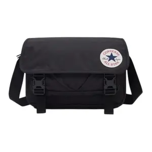 Converse Classic Multi-Pocket Polyester Shoulder Bag for Men and Women in Black