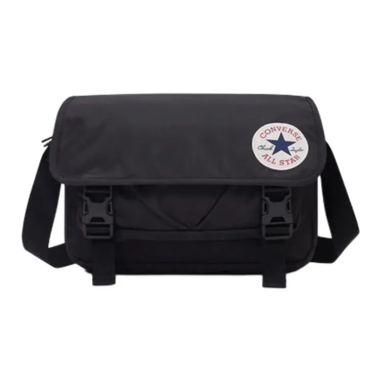 Converse Classic Multi-Pocket Polyester Shoulder Bag for Men and Women in Black Crossbody Bags Crossbody Messenger Bag