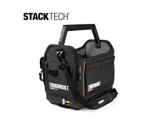 TOUGHBUILT  STACKTECH Black Polyester 18-in Tool Tote