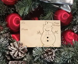 Snowman Holiday Card with Pop-Out Ornament #9003