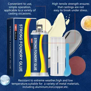 Powerful Foundry Adhesive, Metal Repair Glue, High-Temperature Resistant Casting Repair, Magical Welding Glue Premium Liquid Welding Filler for Metal Defects and Repairs