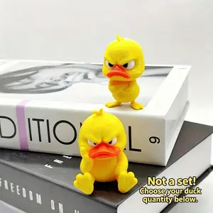 Funny Angry Duck Statue, Cute Cartoon Figurine, Cute Desktop or Car Interior Decoration, Multi-Purpose Indoor-Outdoor Home Decor Gift for Family and Friends