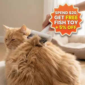 Pet Dematting Comb for Dogs and Cats, Stainless Steel Grooming Brush for Matted Hair and Shedding, Undercoat Rake Detangling Tool for Long Hair Pets, Knot Remover Comb, Deshedding Brush, Easy Clean Pet Grooming Tool