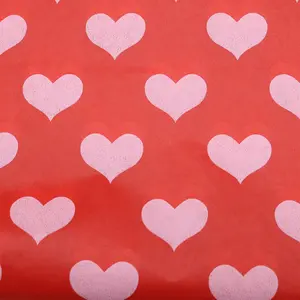 10 sheets of Valentine's Day heart-shaped wrapping paper, wedding gift wrapping paper, foldable and lay flat, DIY craft paper, suitable for birthdays, wedding party supplies, red background with white hearts (10 sheets)
