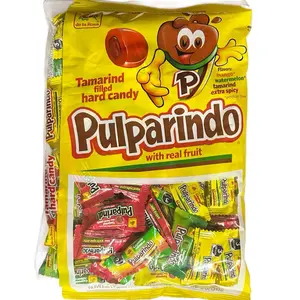 Pulparindo Tamarind Filled Hard Candy 68 Pieces Assorted Flavors Mexican snack sour spicy  Candies sweet Bonbon Mango Mangga bag