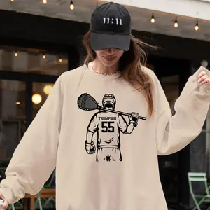 Custom Name and Number Lacrosse Goalie shirt Personalized Lacrosse Boy Player Gift for Lacrosse Mom LAX Grandma Gift Lacrosse