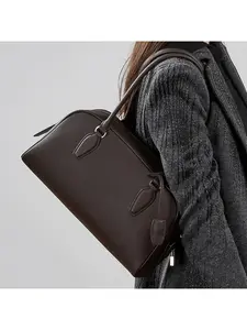 2026 new row india bowling bag boston bag simple first layer cowhide long handle single shoulder Casual Shoulder Bag armpitPerf Power SHOP