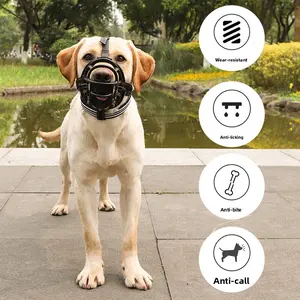 Amazon's new reflective dog mouth cover dog mouth cover anti-bite, barking, eating dog anti-barking device pet mouth cover dog mask