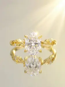 1 Pc Unique Design Retro Oval Zircon Ring for Women Exquisite Trendy All-Match Engagement Wedding Ring Simplicity Ladies Fashion Jewelry for Party Daily Clothing Decor Accessories as Anniversary Birthday Valentine's Day Gift for Girlfriend Solitaire Ring