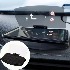 Car Hud Display with Phone Holder, Car Phone Stand, Durable Abs Material, GPS Projector, Car Dashboard Screen, Essential Navigation Tool