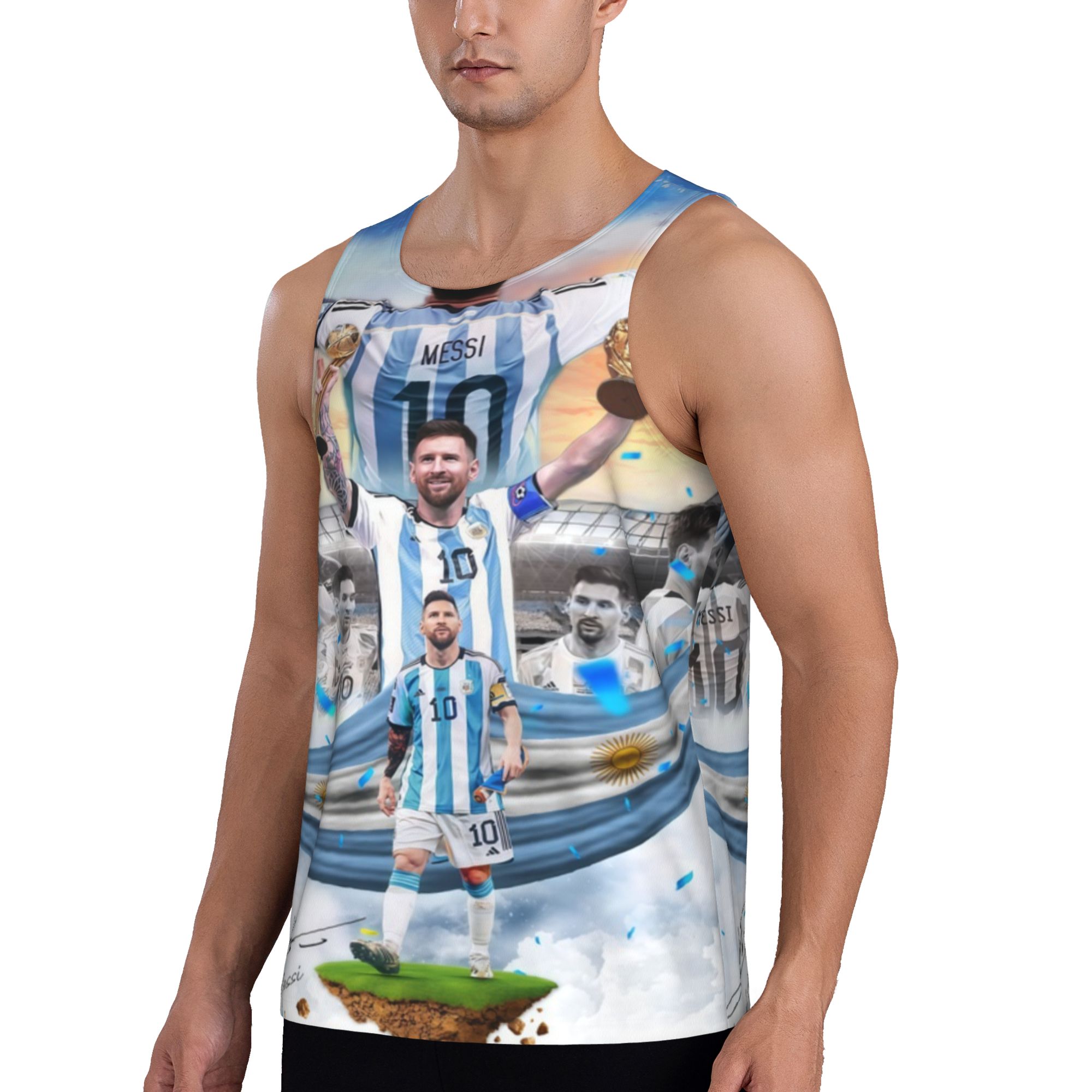 Every Argentina Fan NEEDS This!  Messi Celebration Muscle Tank Messi Argentina’s #10, Forever Champion.