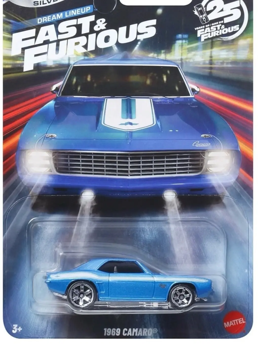 2026 Hot Wheels Silver Series Fast & Furious Camaro Diecast Toy Car, Movie-Themed Metal Base Collectible for Toys & Hobbies Enthusiasts