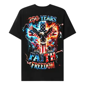 Chaosmoda Gen X 250 Years 1776 2026 Faith Freedom Custom Year Skull Graphic T-Shirt