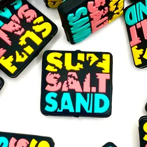 1pc Sun Salt Sand Silicone Focal Beads - Summer Crafting & Beading Projects Supplies