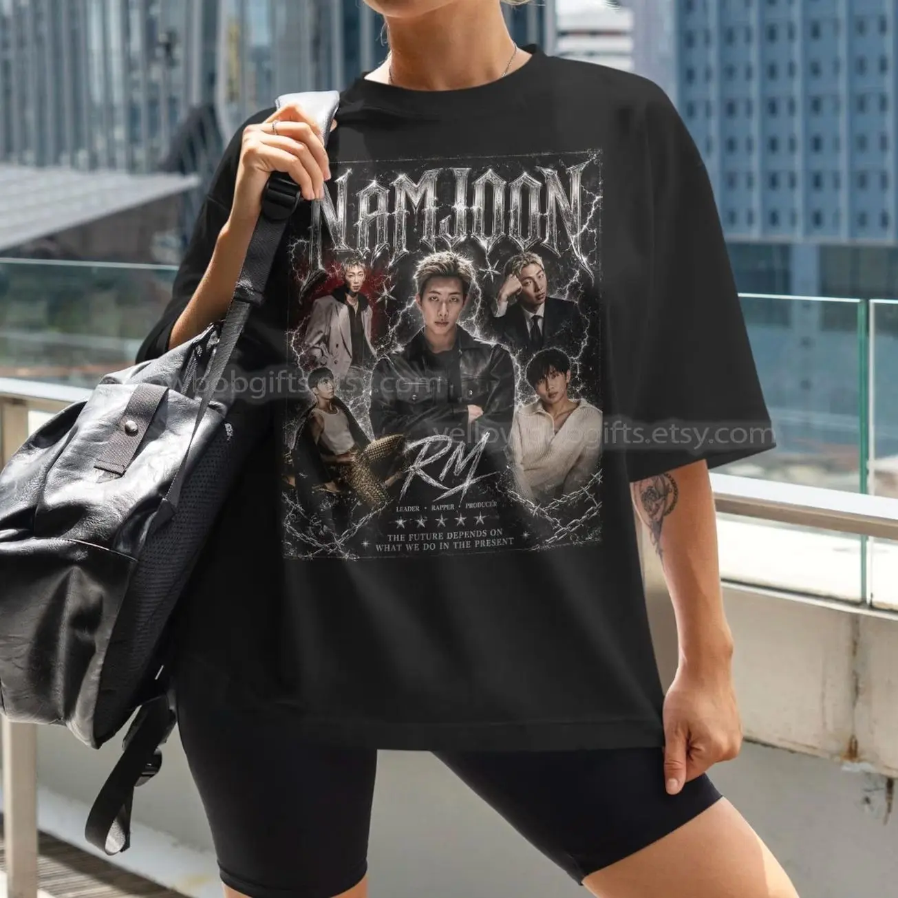 Kim Namjoon shirt, RM tshirt, fan shirt, kpop bootleg Tshirt, Kpop Gift, Kpop Merch 8S7
