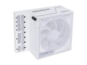 Lian Li Edge Series - 850W Full Modular Power Supply - Gold - ATX 3.1 - PCIE 5.1 Support - 12V-2x6 Connector - L-Shape Design for Dual Chamer Case - Without USB/Fan Hub - White (EG0850G.W)