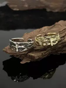 Fashion Personalized Trendy Venus Half Face Ring, Adjustable Open Design, Unique Jewelry Accessory, Stylish Statement Piece, Adjustable Rings, Finger Jewelry