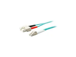 AddOn 1m Laser Optimized Multi-Mode Fiber (LOMM) Duplex SC/LC OM4 Aqua Patch Cable