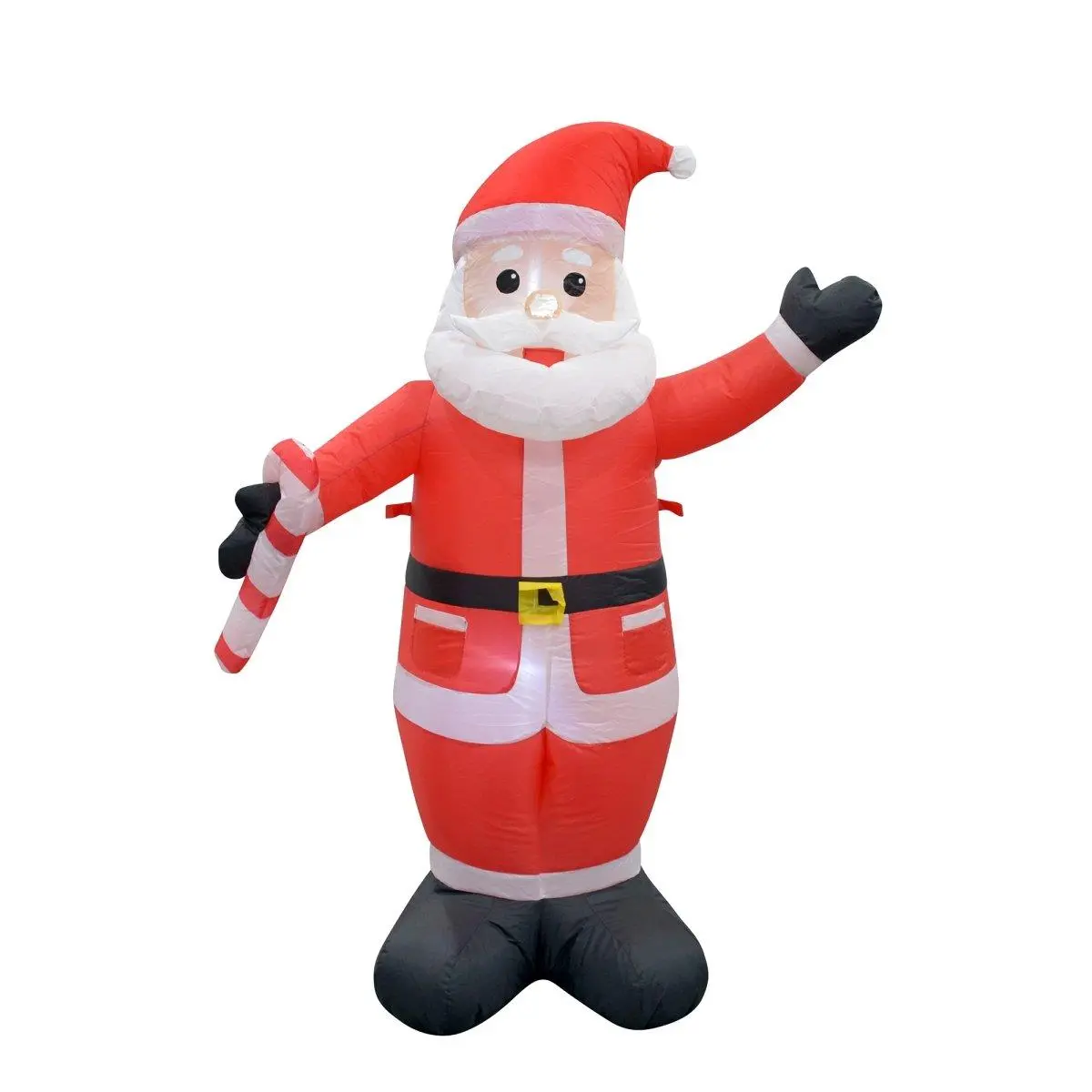 212 MAIN 4 ft Weather-Resistant Polyester Self-Inflating Santa Standing Figure - 1-Piece, Lightweight, Easy-Install Inflatables for Home Festive Christmas Decor for All Ages Indoors
