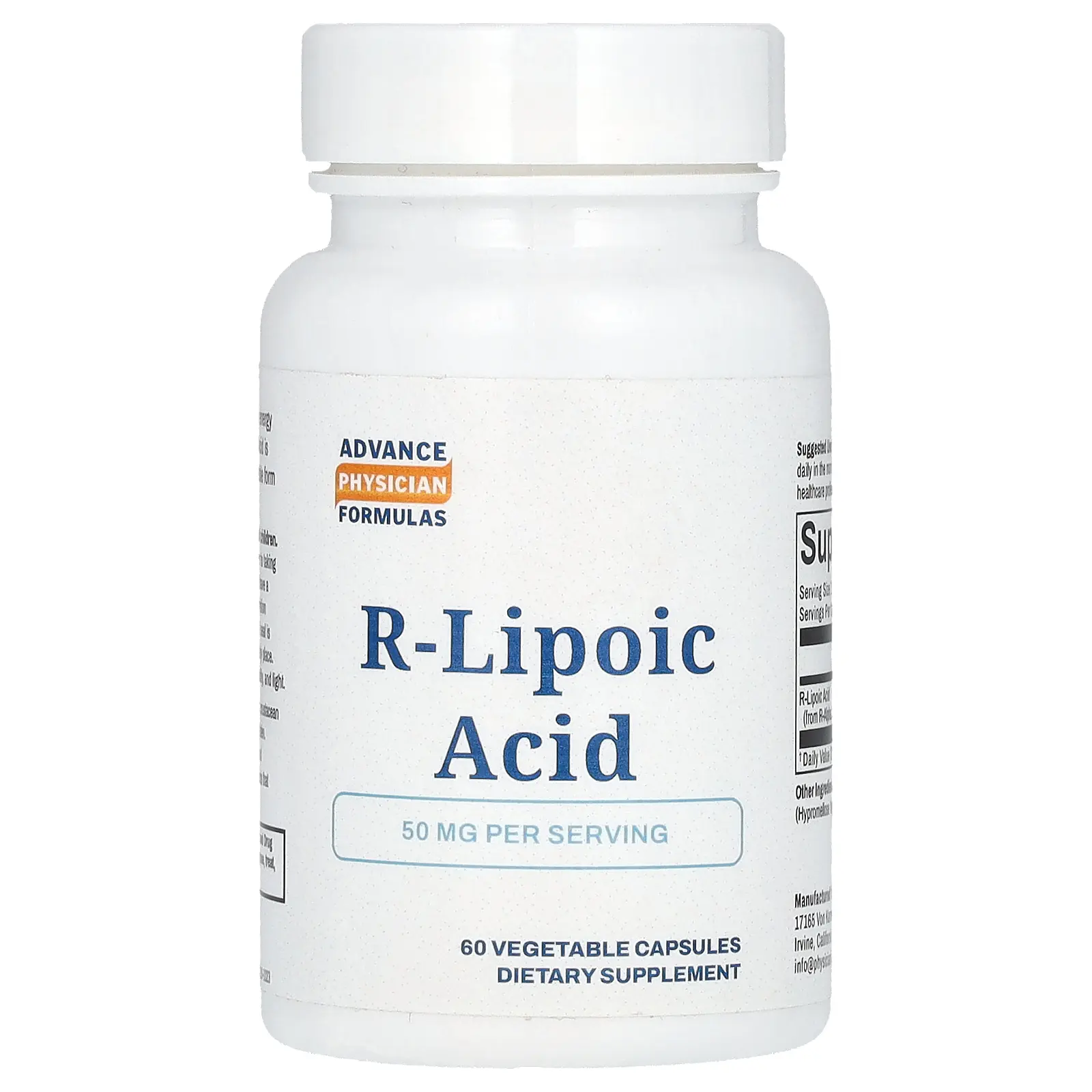 Advance Physician Formulas R-Lipoic Acid, 50 mg, 60 Vegetable Capsules