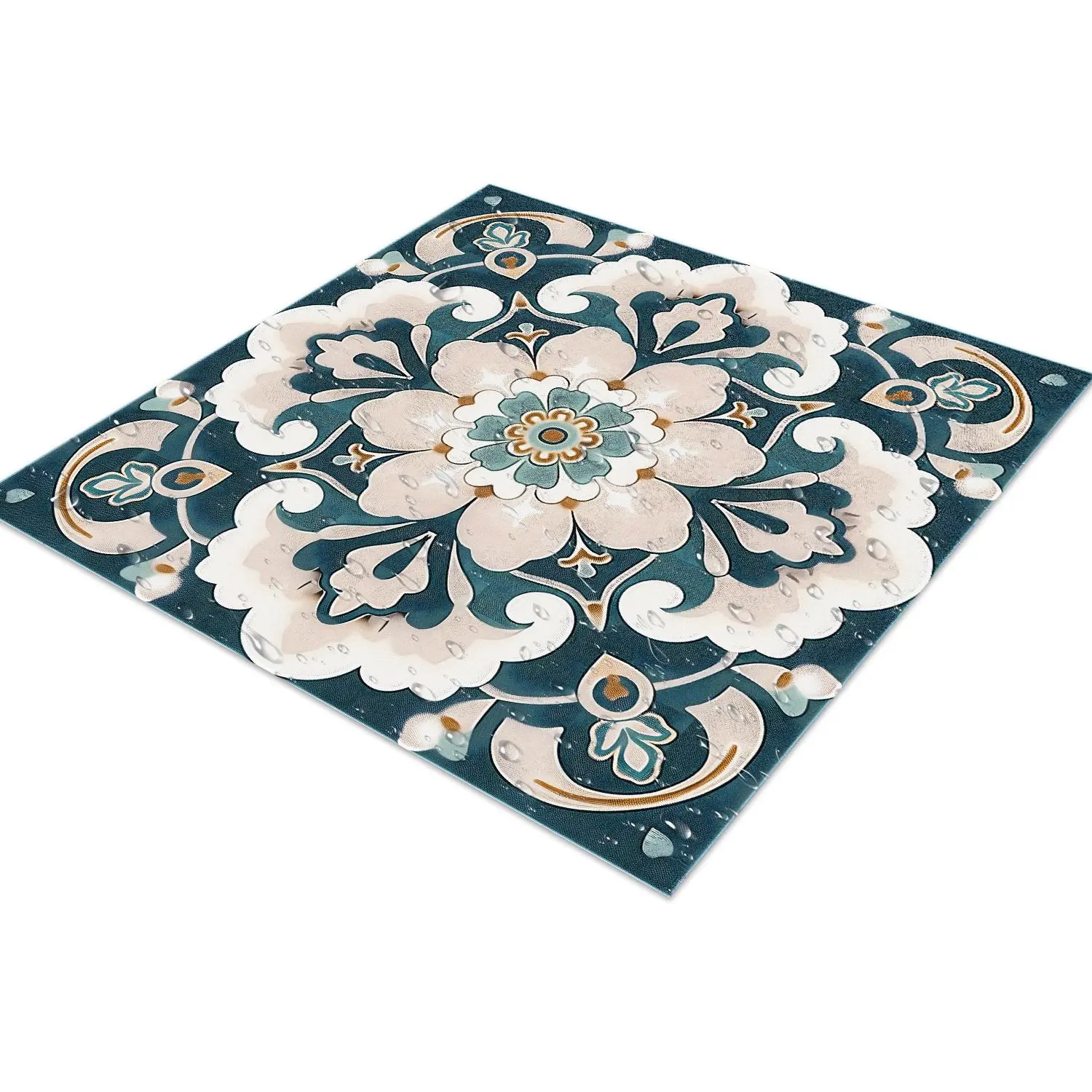 Vintage Tile Sticker, Waterproof & Anti-fouling Floor Decorative Sticker, Self Adhesive Wall Sticker, Wall Decor for Home Kitchen Bathroom, Self Adhesive Tiles Sticker, Tile Wall Stickers, Tile Wall Decals, Waterproof Decal