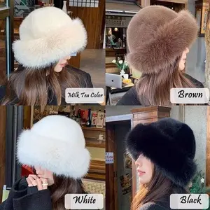 Elegant Women'S Faux Winter Hat - a Cozy And Warm Thick Mongolian Hat with Ear Protection, Featuring a Stylish And Simple Design, Elastic Fit, Perfect for Outdoor Activities in Cold Weather, a Great Holiday Gift.