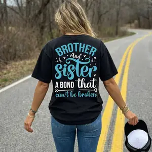 Made In USA, Brother And Sister Shirt, Sibling Love Quote Outfit, Family Relationship Apparel, Cotton Daily Wear, Gift Idea, Unisex Casual Top