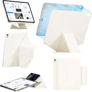 Dynamic Folio Case for iPad Air 11-inch (M4 2026/M3 2025/ M2 2024)&iPad Air 10.9-inch 5/4th Generation 2022 2020, Silm  Stand Case with 20+ Viewing Angles, Auto Wake/Sleep, Creamy White