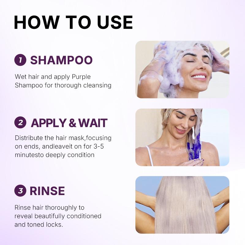 Karseell 3.38floz 100ml Purple Hair Mask Professional Neutralizes Brass & Yellow Tones For Blonde Silver Gray Highlighted Hair