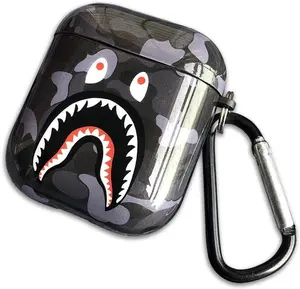 Shark Teeth Camo Airpods Airpods Pro Case Cover | Apple AirPods Generation 1 2 3 Pro | Green