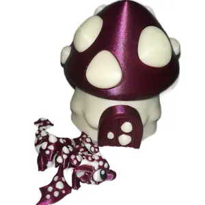 Flexi Mushroom Dragon Figurine and Mushroom Egg