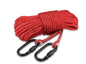 Double Carabiner Heavy Duty Double Braided 1/3” rope (100') Double Carabiner Heavy Duty Double Braided 1/3” rope (100')