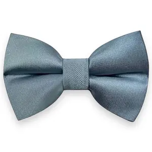 Dusty Blue Bow Tie - in Satin