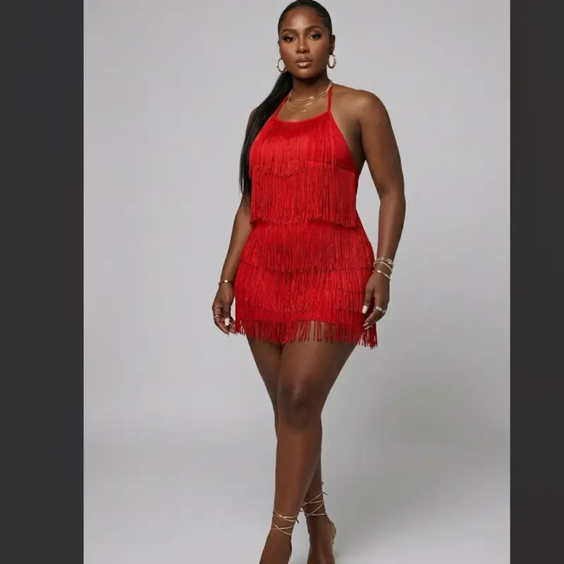 Calypso Carnival Fringe Jumpsuit