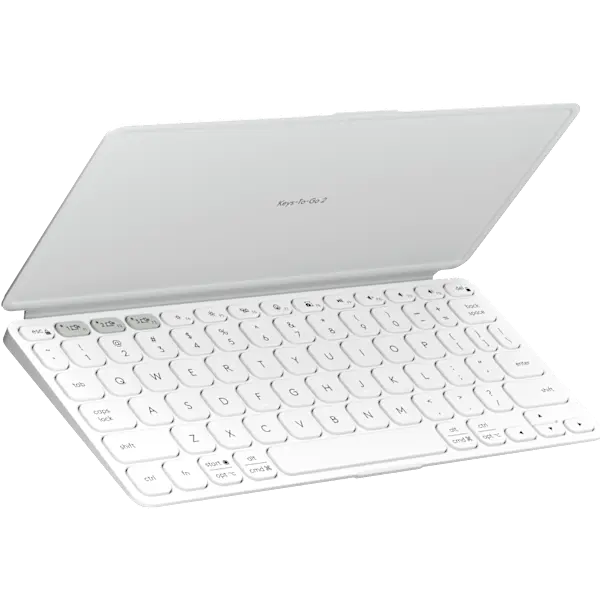Logitech Keys-To-Go 2 Portable Bluetooth Keyboard for Tablet With Built-in Cover, Slim and Compact Wireless Keyboard for Windows, Android, Linux, iPad, iPhone, Mac, Apple TV