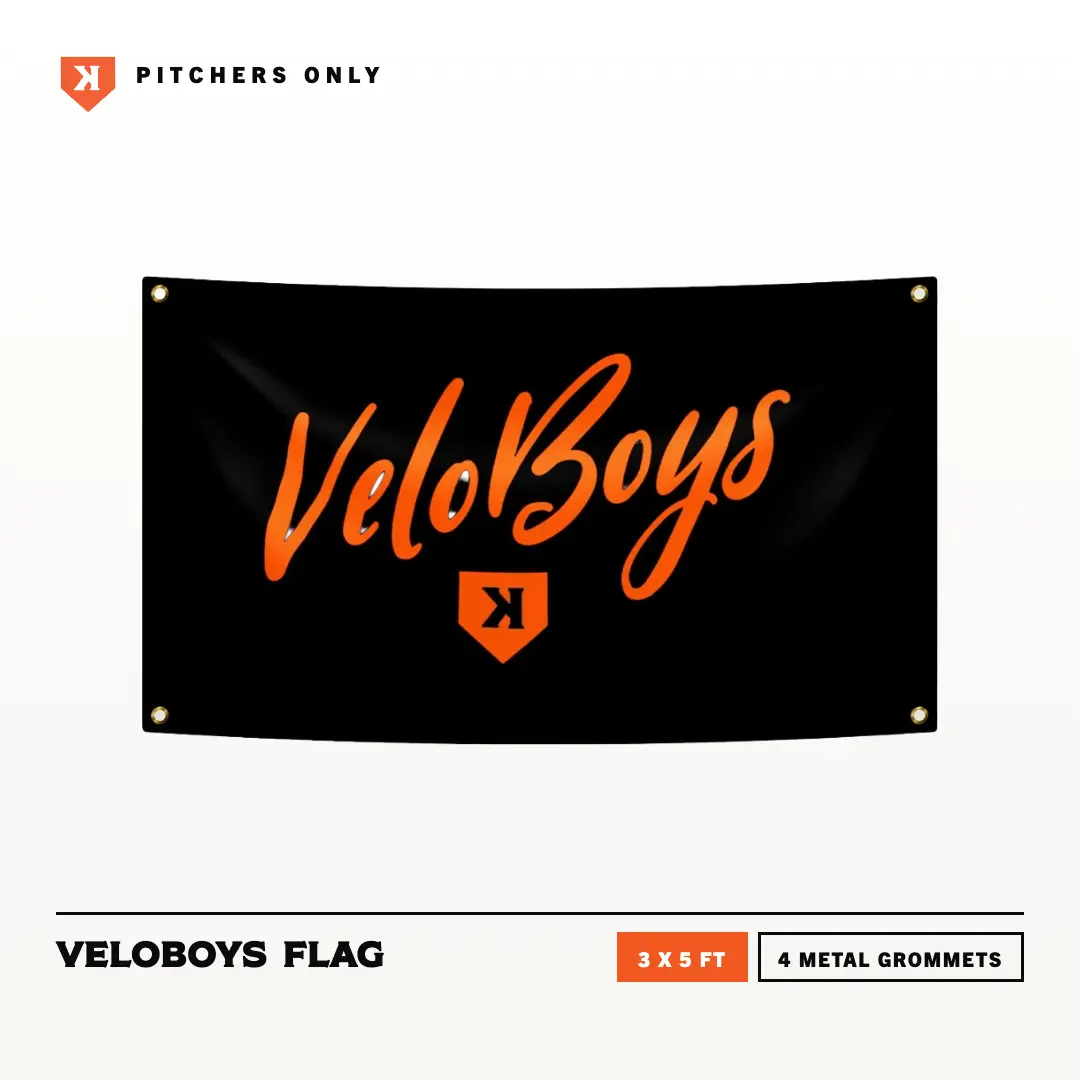 PITCHERS ONLY VeloBoys Flag - Lightweight Hanging Banner, for baseball player dorm room, bedroom