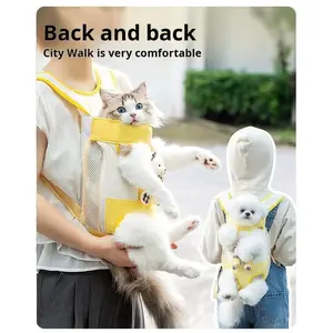 Front Carry Pet Backpack – Hands-Free Chest Carrier for Dogs & Cats, Portable Front-Facing Pet Bag for Small Pets, Comfortable Outdoor Travel Harness Backpack