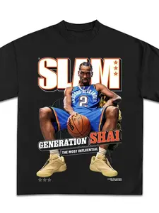 Shai Alexander Slam Graphic Tee Premium Quality Heavyweight Basketball Shirt For Adults 100% Cotton Casual Short Sleeve Crew Neck Loose Fit