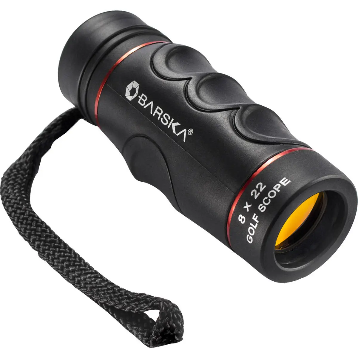 Barska 8x22 Blueline Water Proof Roof Prism Golf Scope with Internal Distance Reticle, Range 50 - 300 Yards
