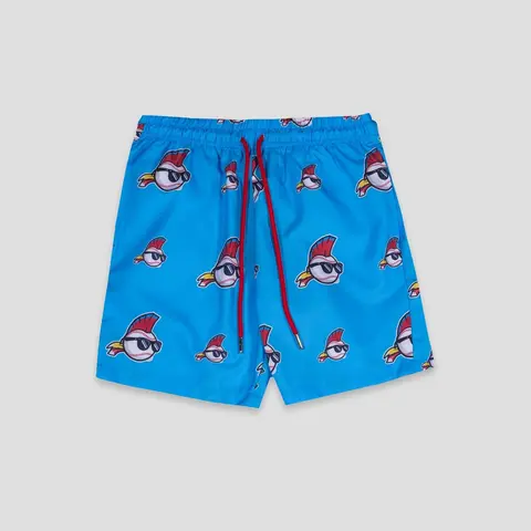 Baseballism Kids' Medium-Length Major League Swimming Shorts - Synthetic Fabric, Batting Cage Use, Zipped Back Pocket, Drawstring Waist, Above the Knee, Classic Logo Woven Label, Shorts for Boys