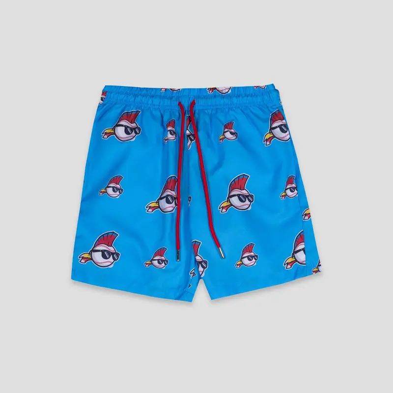 Baseballism Kids' Medium-Length Major League Swimming Shorts - Synthetic Fabric, Batting Cage Use, Zipped Back Pocket, Drawstring Waist, Above the Knee, Classic Logo Woven Label, Shorts for Boys
