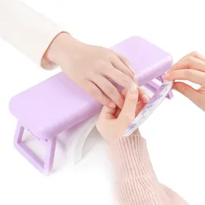 Manicure hand pillow, foldable, heightened to accommodate a manicure lamp, manicure wrist support, manicure dedicated hand pillow, portable hand stand, suitable for home daily use and commercial manicure shops