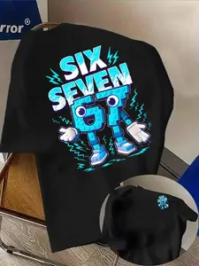 Summer Fashion Pixel Series Sport Short Sleeve T-Shirt, Streetwear Style, Fitted Long Top, Casual Print, No Zipper, Ca Prop 65 Compliant