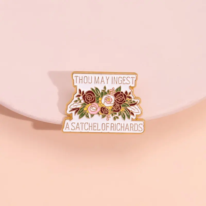 Vintage Letter & Floral Design Brooch, Lapel Brooch, Hat Pins, Flower Brooch Pin, Bouquet Daisy Pin, Durable Metal Pins, Cute Clothes Badge for Women & Men, Enamel Pin Suitable for Backpacks, Jeans, Scarves, Hats Decoration, Alloy Brooch Pin