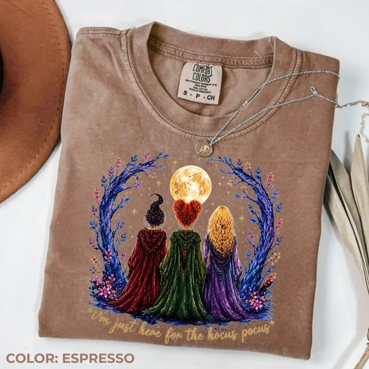 Comfort Colors Hocus Pocus Halloween Shirt, Funny Witch Graphic Tee, Spooky Season T-Shirt, Vintage Fall Gift
