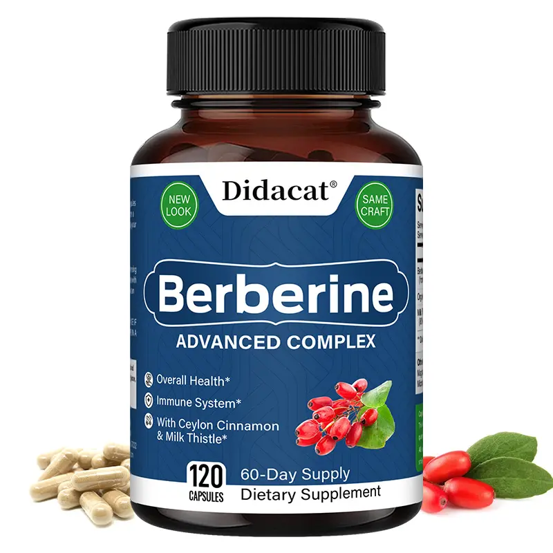 Didacet Berberine Health Supplement , Supports Heart Function and Immune Health, 120 Capsules