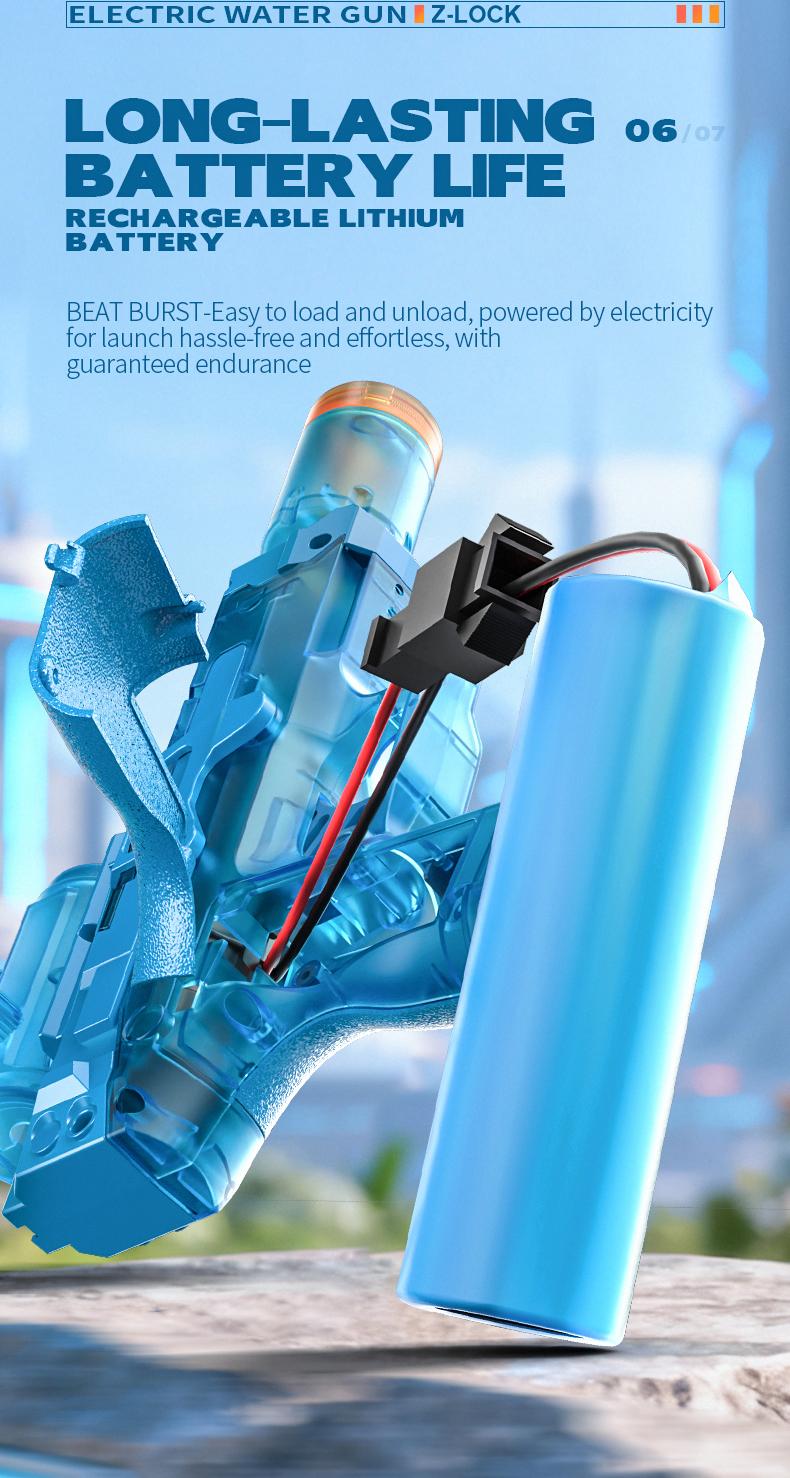 2026 Ultimate Battle Powerful Electric Water Gun, IP67 Waterproof, Automatic Squirt Pistol with Glowing Realistic Muzzle 320cc Strong Outdoor Toy forKids, Summer Fun Water Gun