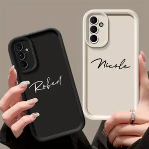 Personalized Customized Phone Case Compatible with Galaxy S25 S24 S23 S22 S21 S20 Ultra Plus A56 A55 A54 A53 A52 A16 A15 A14 A13 4G 5G Luxury Soft TPU Shockproof DIY Name Cover S25 Ultra S24 S23 S21 S20 FE Gifts, Accessories, Smartphone